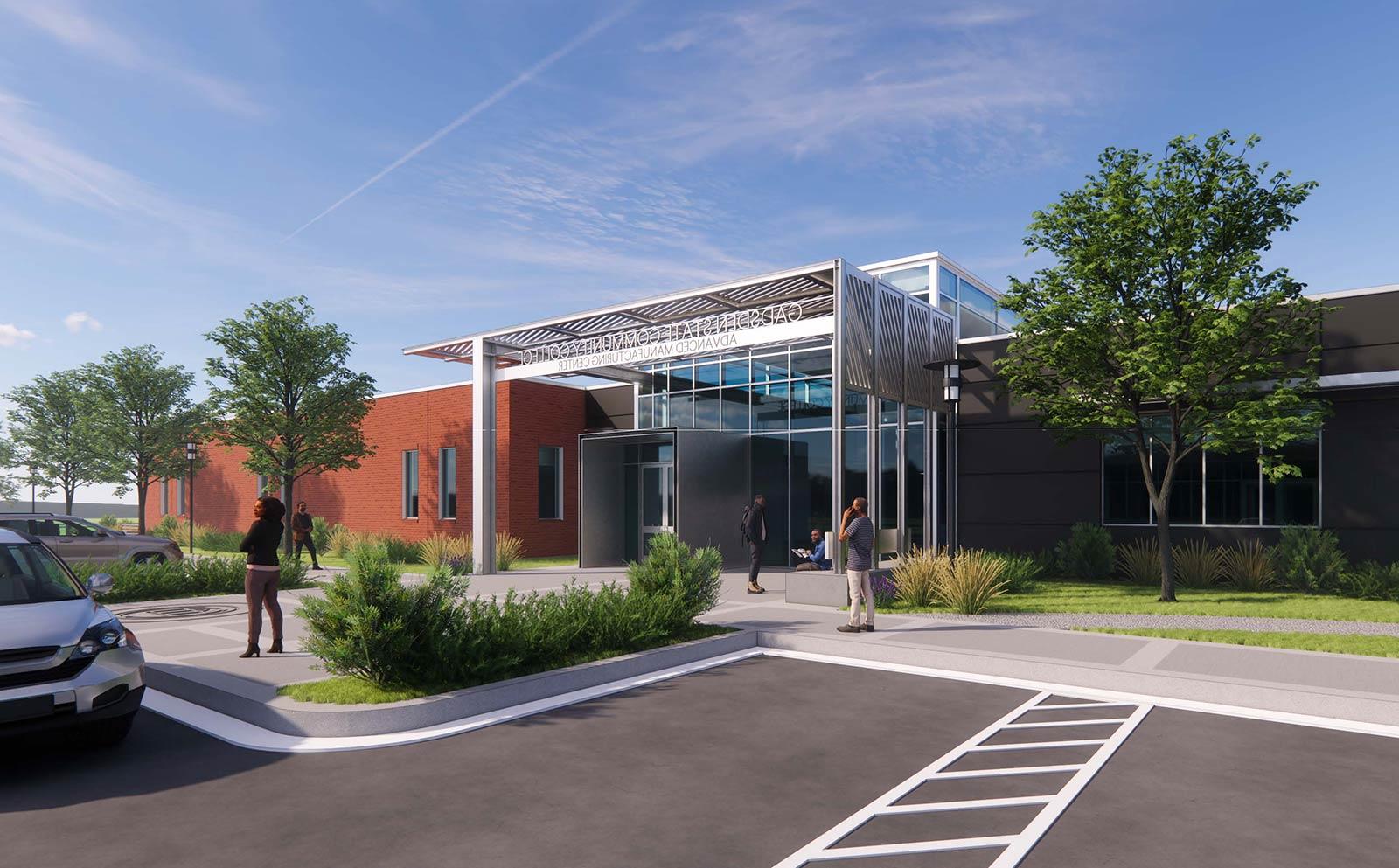 Artistic rendering of the Advancement Manufacturing Center